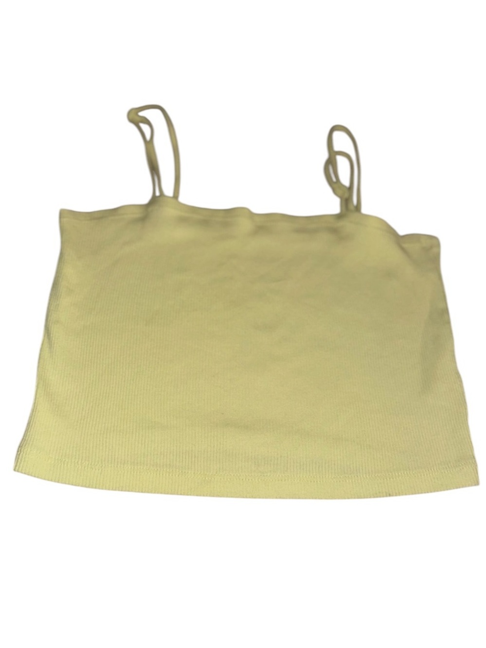 aerie Ribbed Spaghetti Strap‎ Camisole - Pale Yellow